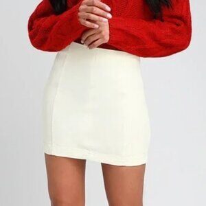 Free People Corduroy Creme Miniskirt size 0